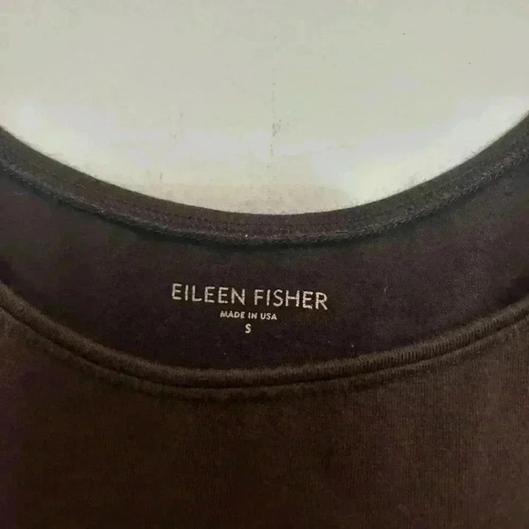 Eileen Fisher Womens Relaxed Fit Tank Top Brown Size S Cotton/Lycra - Picture 3 of 5
